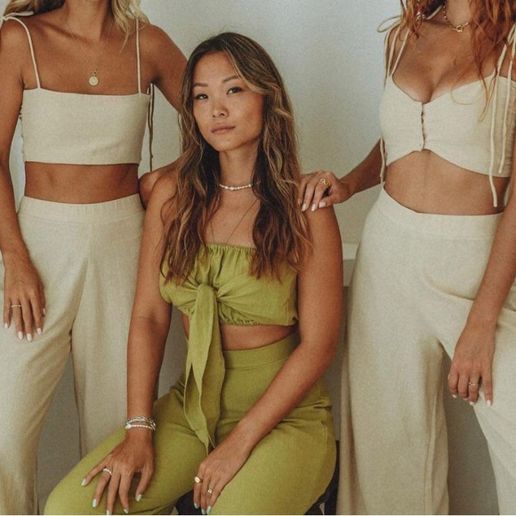 Mirah Maja Orchid tie top pistachio large - Picture 13 of 13